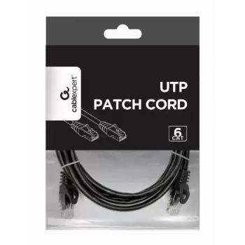 Cable de red Gembird PP6U-2M/BK RJ-45 Cat6 2m negro
