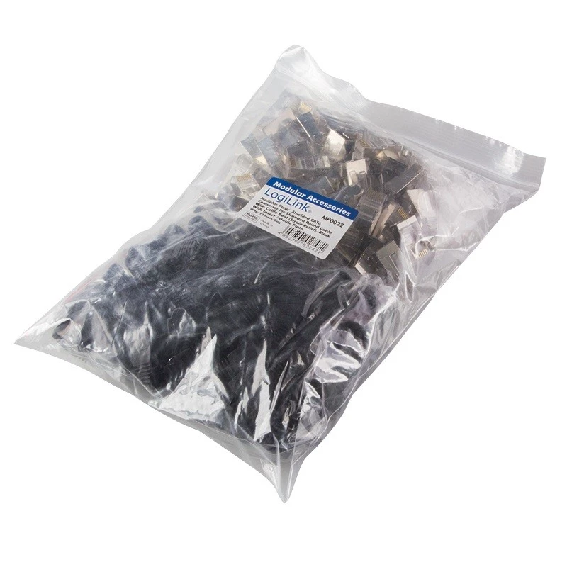 Conector de cable RJ45 LogiLink MP0022 negro transparente