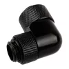 Alphacool Eiszapfen 13/10mm compresión 90° giratorio G1/4 - racor para sistema de refrigeración líquida - Deep Black, negro mate (17230)
