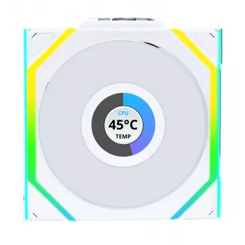 Ventilador Lian Li UNI FAN SL Wireless LCD 120 12 cm Blanco 31 dB 51,45 cfm
