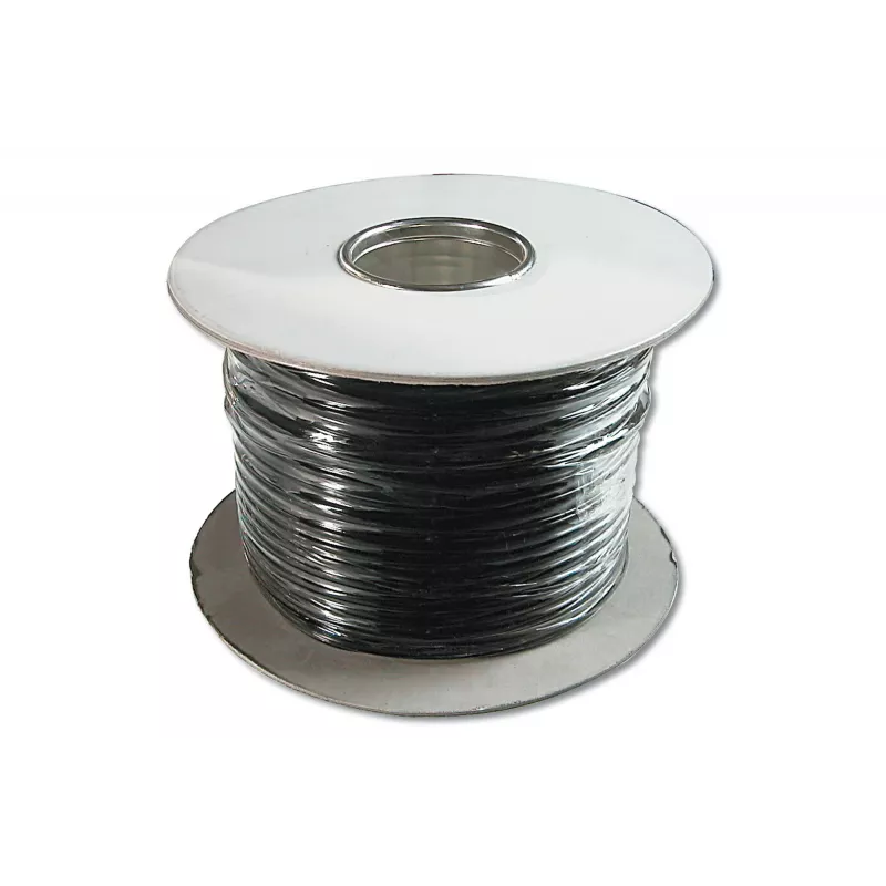 DIGITUS AK-460700-100-S cable plano para instalación telefónica, 4 hilos, 100 m, negro