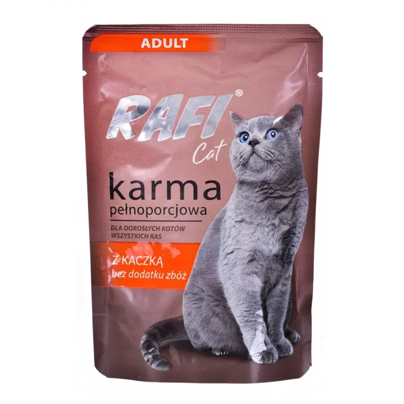 RAFI Cat Adult con pato - Comida húmeda para gatos - 100g