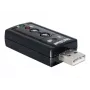 DeLOCK Adaptador de sonido USB 7.1 - Tarjeta de sonido - Estéreo - USB (61645)