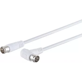 ShiverPeaks S/CONN 80114-128 cable de conexión de satélite, conector acodado F-Quick a conector F-Quick, 3,75 m, blanco