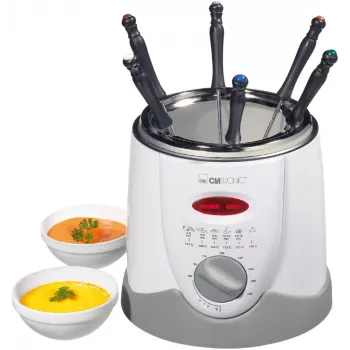 Freidora Clatronic FFR 2916 Single 1 L de sobremesa 900 W gris, blanco