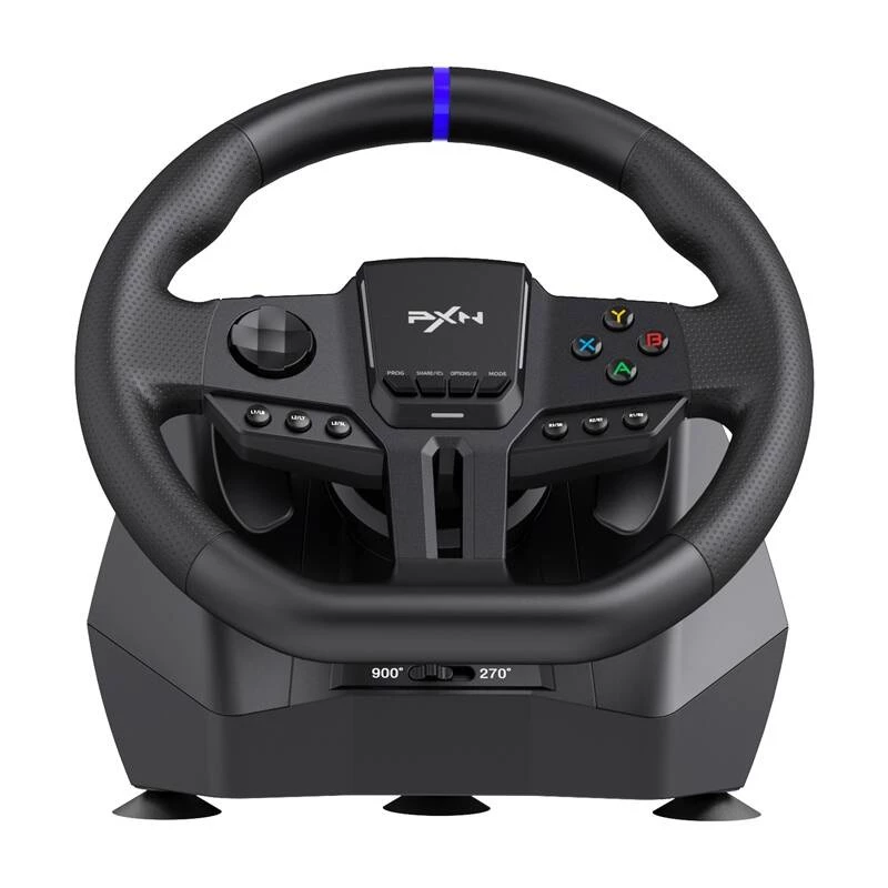 Volante gaming PXN PXN-V900 Gen2 con sensibilidad ajustable y vibración