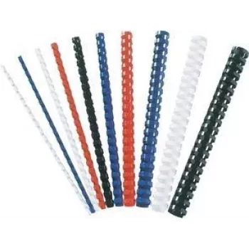 Fellowes - 16 mm - 21 anillas - A4 (210 x 297 mm) - 120 hojas - negro - 25 uds. espiral de plástico (53323)