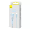 Cable USB 3 en 1 Baseus StarSpeed Series, USB-C + Micro + Lightning 3,5A, 1,2m (Azul)