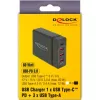 Cargador de pared USB DeLOCK 63974 universal negro AC interior