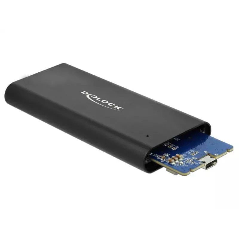 Delock - carcasa para almacenamiento - M.2 - tarjeta M.2 NVMe - USB 3.1 (Gen 2) - negro (42614)