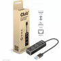 Hub USB CLUB3D USB 3.2 Gen1 Type-A con 3 puertos y Gigabit Ethernet