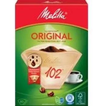 Filtros de café de papel Melitta Original 102 — tamaño 102, filtros cónicos desechables