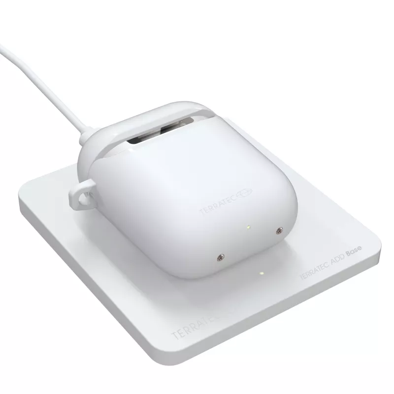 Terratec ADD Base Base de carga inalámbrica para AirPods, 5 W, blanco