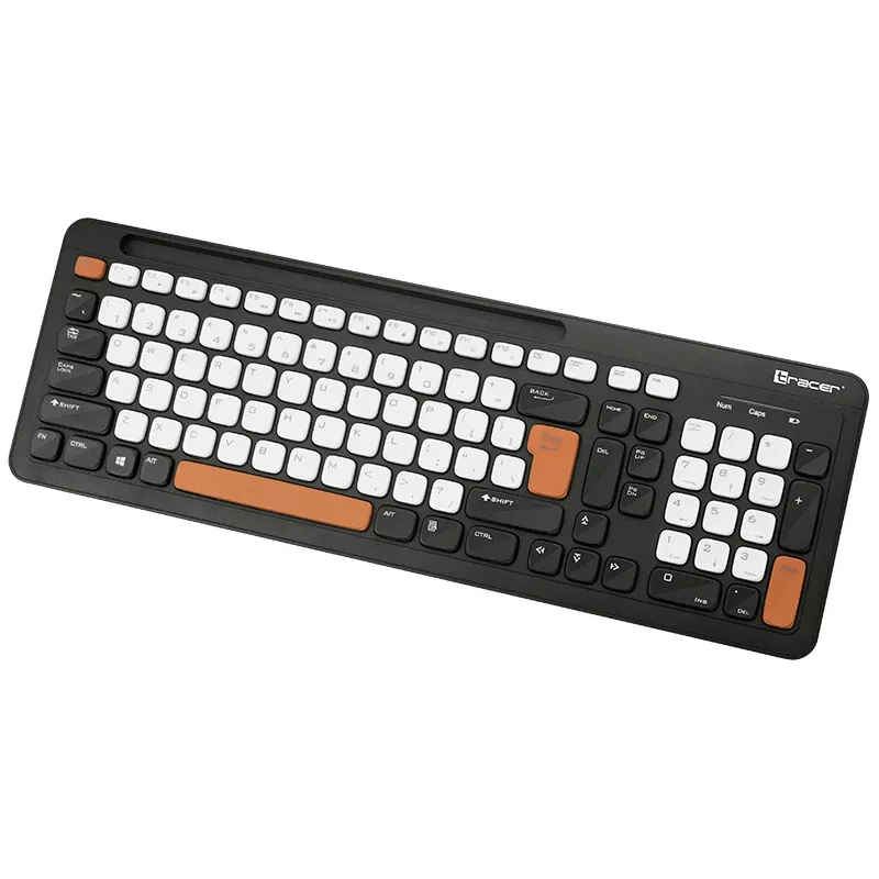 Teclado inalámbrico Tracer Greg RF, 2,4 GHz, tamaño completo, negro
