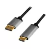 LogiLink CDA0107 Adaptador de cable de vídeo 2 m DisplayPort HDMI negro gris