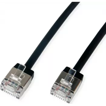 ROLINE Cable de red U/FTP Cat.6A RJ45 ultracorto negro 1m - Red - CAT 6a (21.15.4561)
