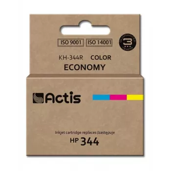 Cartucho compatible ACTIS KH-344R para impresoras HP — cian/magenta/amarillo, tinta a base de colorante, 18 ml, rendimiento estándar, pack individual