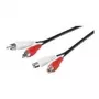 Wentronic Goobay Cable alargador RCA, 10 m - 2x conector macho RCA (audio izquierda/derecha) > 2x conector hembra RCA (audio izquierda/derecha) (50437)