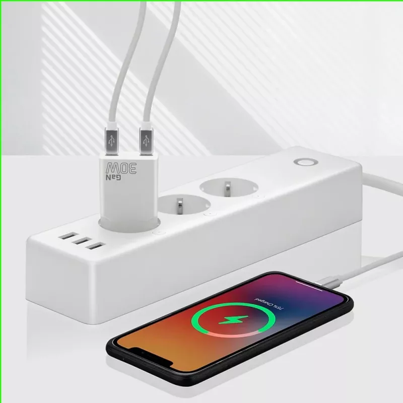 Fuente de alimentación everActive SC-385Q Super slim QC 4 Fast Charging — cargador USB de carga rápida, diseño compacto