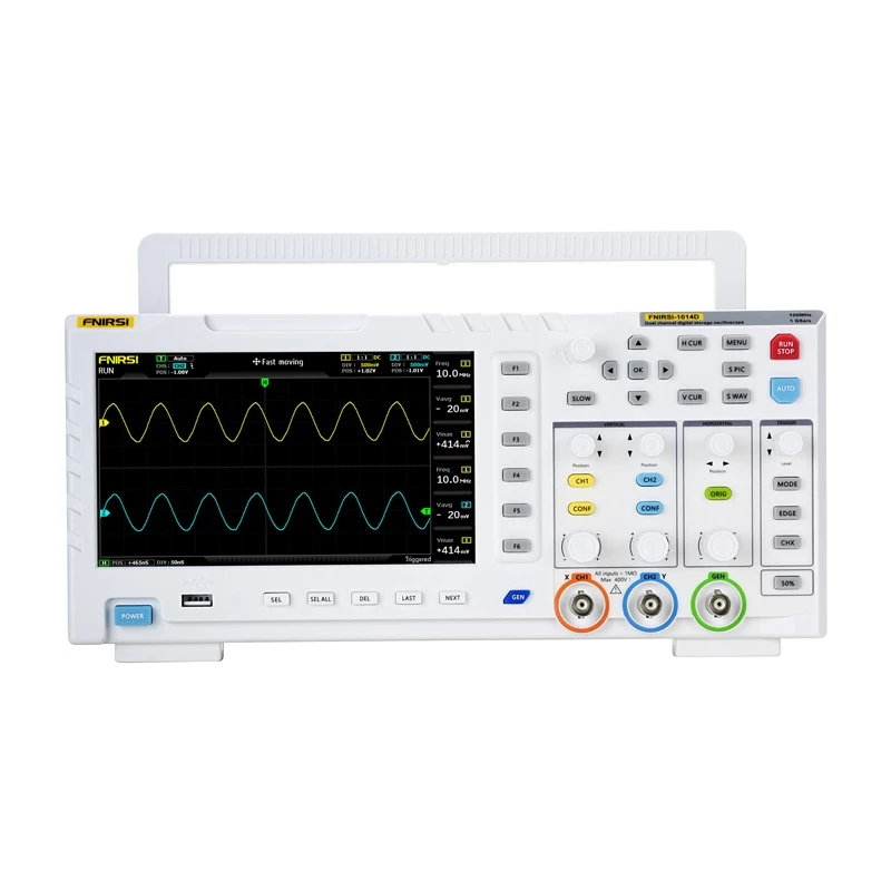 Generador de señal con osciloscopio Fnirsi 1014D 2 en 1 – ancho de banda 100 MHz, frecuencia de muestreo 1 GS/s