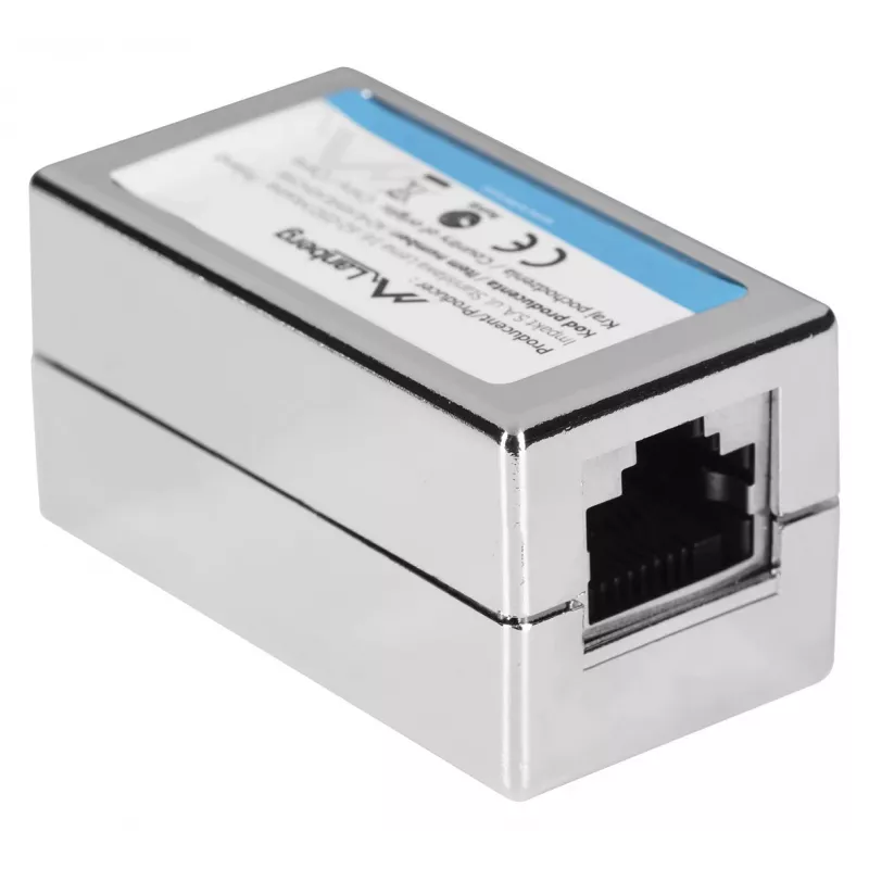 Adaptador de cambio de sexo de cable Lanberg AD-RJ45-RJ45-OS6 RJ-45 plateado