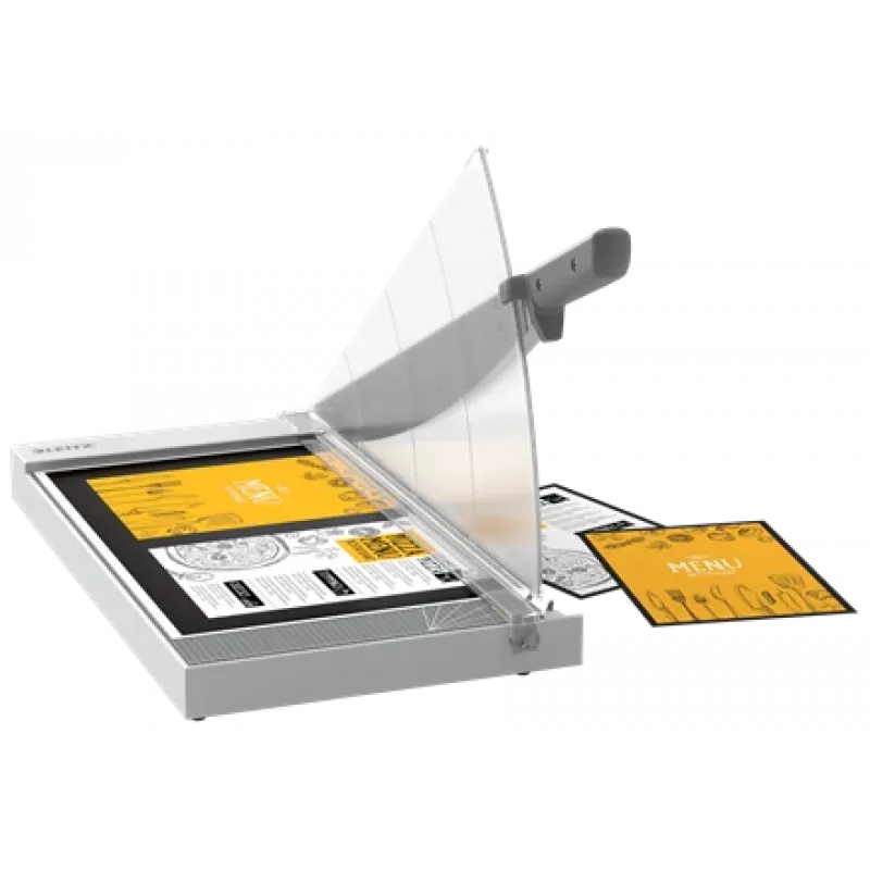 Cortapapeles Leitz Precision Home Office A3, 10 hojas, prensa manual, acero inoxidable, A3, 80 g/m², acero