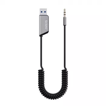 Savio TR-16 adaptador transmisor AUX con función manos libres, Bluetooth 5.3, Google Assistant/Siri