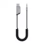 Savio TR-16 adaptador transmisor AUX con función manos libres, Bluetooth 5.3, Google Assistant/Siri