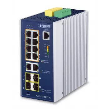 Switch gestionado PLANET IP30 Industrial L2+/L4 8 puertos Gigabit Ethernet