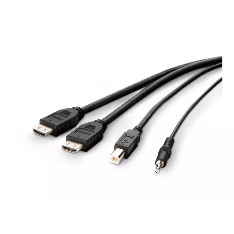 Cable combo Belkin Secure KVM - Cable de vídeo / USB / audio - conforme a TAA - USB, minijack, HDMI (M)
