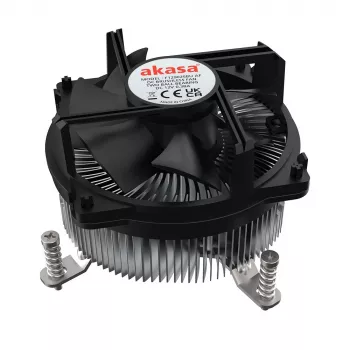 Disipador híbrido para procesador Akasa Intel LGA1700 9 cm aluminio, Negro 1 ud.