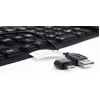 Teclado de silicona USB+PS/2 negro