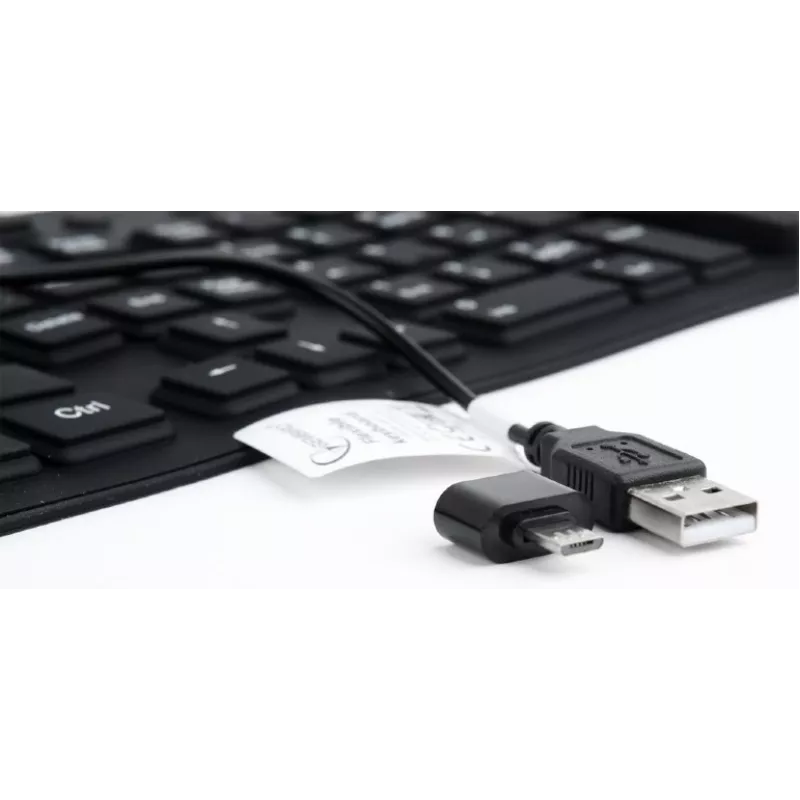 Teclado de silicona USB+PS/2 negro
