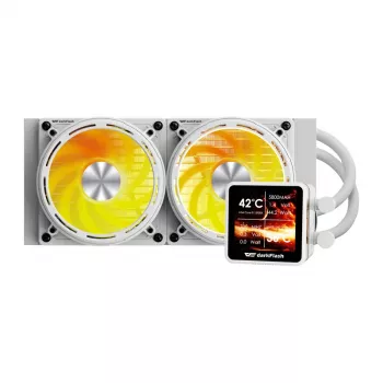 Refrigeración líquida de CPU Darkflash DE240 (blanca) – radiador de 240 mm, circuito AIO cerrado