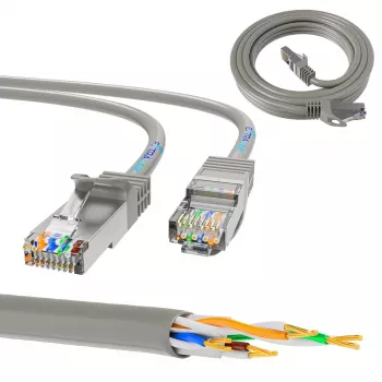 Cable de parcheo LAN Extralink Cat5e UTP 1 m, RJ-45 a RJ-45, gris