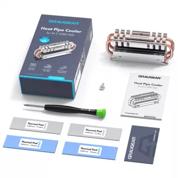 Disipador/radiador GRAUGEAR G-M2HS06 Aluminio Cobre para SSD M.2 NVMe