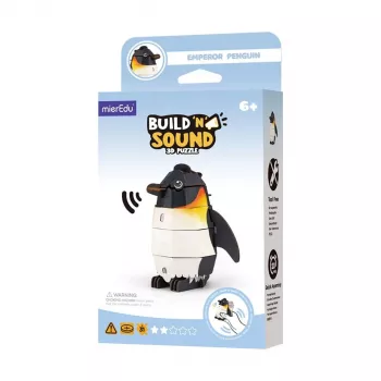 MierEdu Build and Listen Puzzle 3D - Pingüino emperador