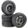 Absima 1 10 Rally Winded Ruedas completas Negro 4 unidades (2510061)