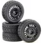 Absima 1 10 Rally Winded Ruedas completas Negro 4 unidades (2510061)