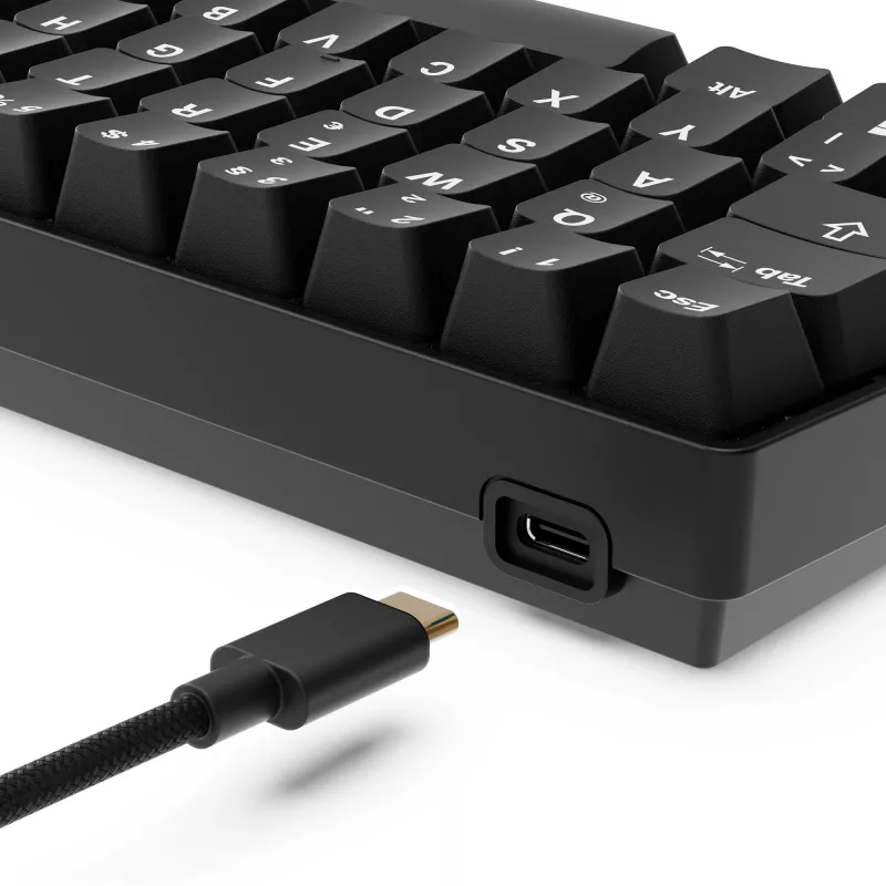 Teclado Sharkoon 100065630 60% con cable USB QWERTZ alemán negro