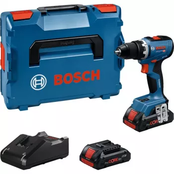 Taladro atornillador a batería Bosch GSR 18V-65 con 2 baterías de 4.0 Ah