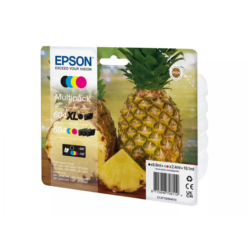 Epson 604XL Cartucho de tinta 4 uds. Original Alto rendimiento (XL) Negro, Cian, Magenta, Amarillo