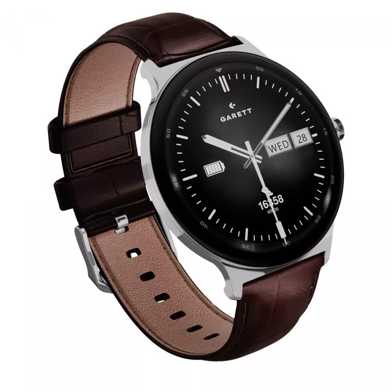 Smartwatch Garett Quantum — acero inoxidable plata