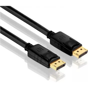 PureLink Basic+ Cable DisplayPort, dorado, 20 pines DisplayPort macho/macho, 1,0 m Cable de conexión DisplayPort profesional para la transmisión de vídeo (