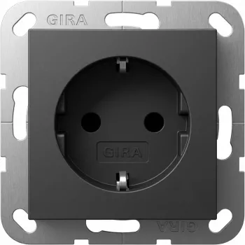 Toma de corriente SCHUKO GIRA System 55 16 A 250 V Antracita, Profundidad 29 mm