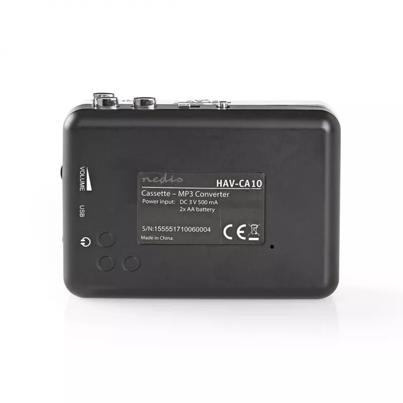 Nedis ACGRU100GY Convertidor de casete USB / 3,5 mm Alimentación USB/batería Gris