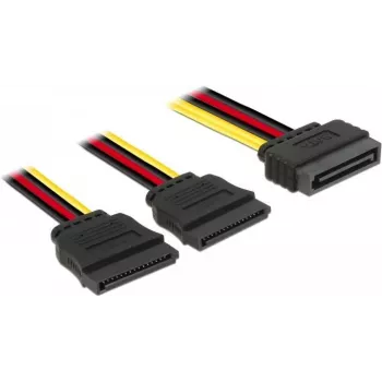 Cable SATA DeLOCK 60174 0,15 m SATA 15 pines negro