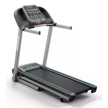 Cinta de correr JOHNSON Fitness & Wellness TR50 — superficie de carrera 406×1270 mm, velocidad máx. 16 km/h, peso máx. de usuario 113 kg