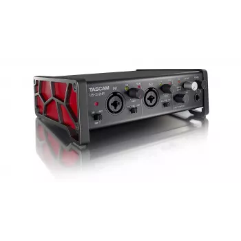 Interfaz de audio Tascam US-2X2HR, 2 entradas XLR/Combo, 192 kHz, USB 2.0, MIDI In/Out, sobremesa, negro