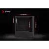 Caja de PC SAVIO Noctis Flow RGB — Cube, ATX/Mini-ITX, 3 ventiladores frontales de 120 mm, ventana lateral de cristal templado, GPU máx. 35 cm